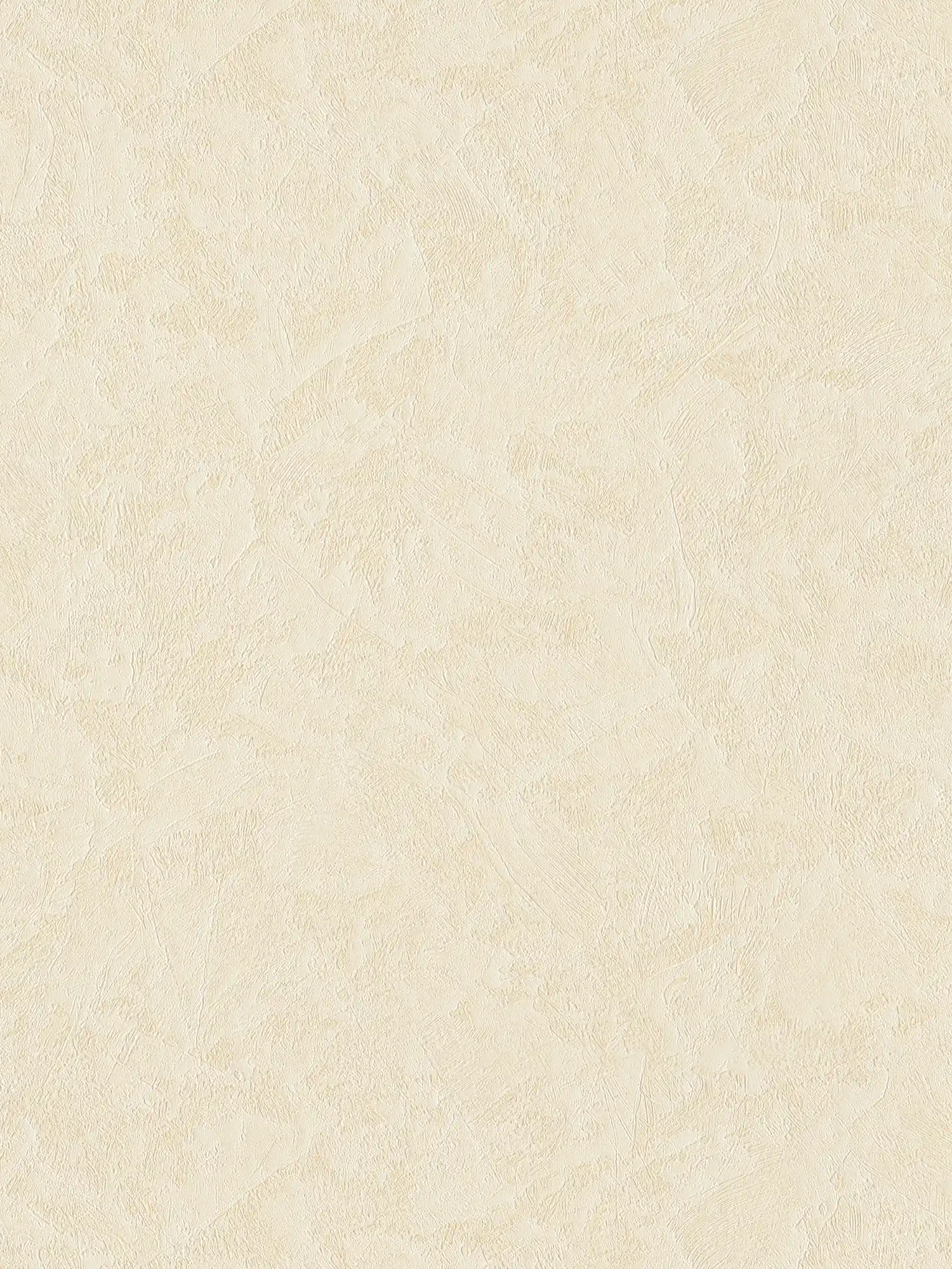 Strukturtapete in Putz-Optik einfarbig mit Glitzereffekt – Creme