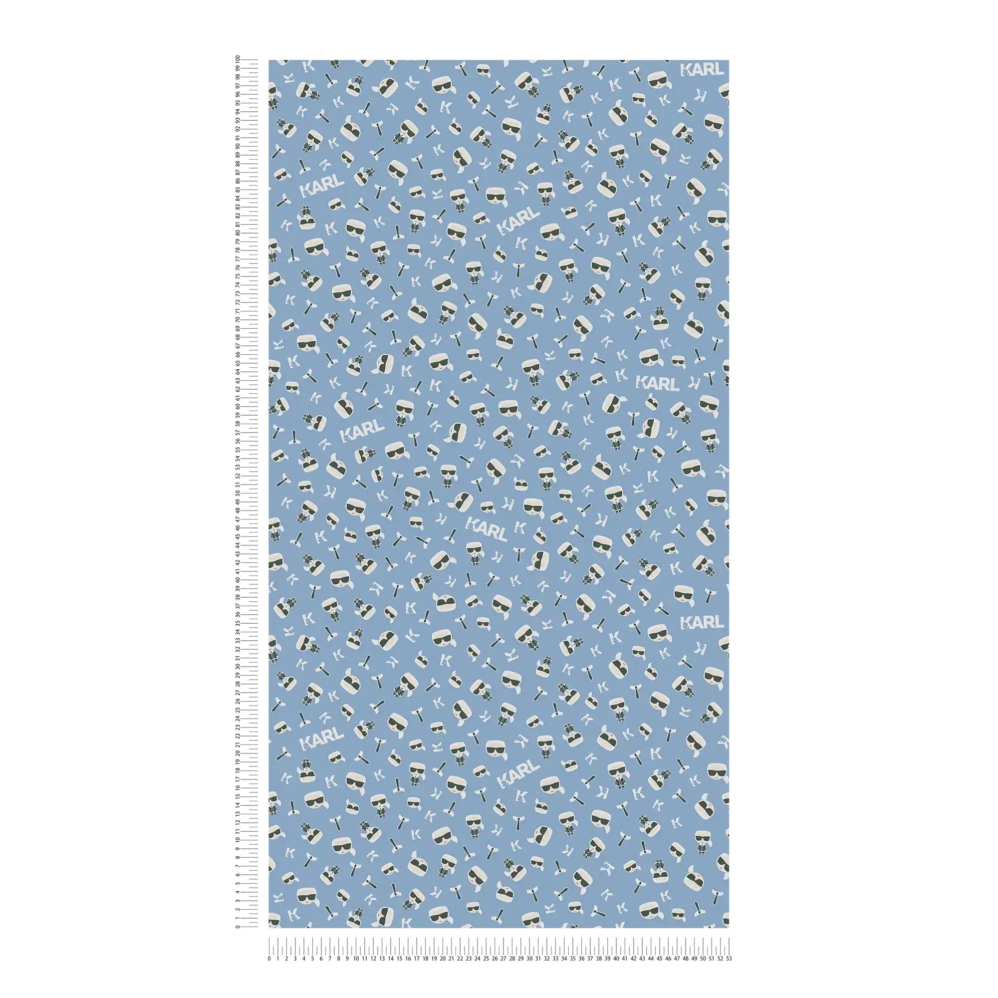             Karl LAGERFELD Mustertapete Ikonik Karl – Blau
        