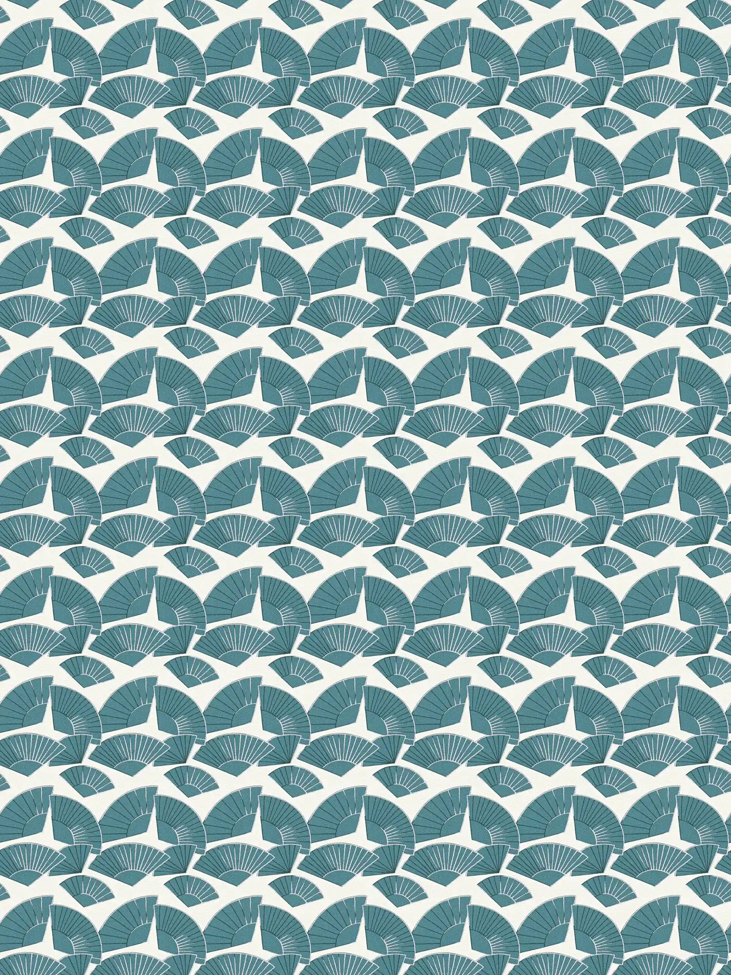 Wallpaper Karl LAGERFELD fan design - green, metallic