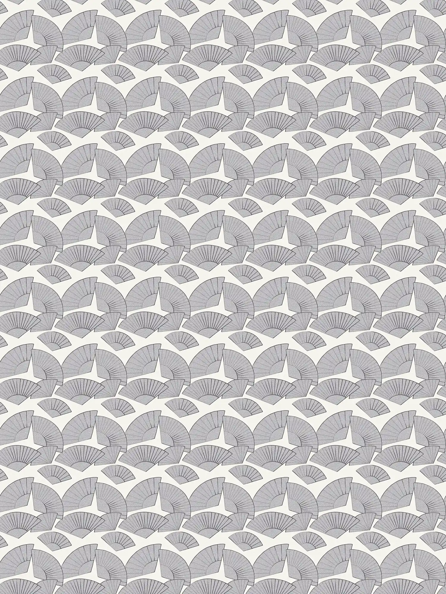 Wallpaper Karl LAGERFELD fan design - metallic, black, white