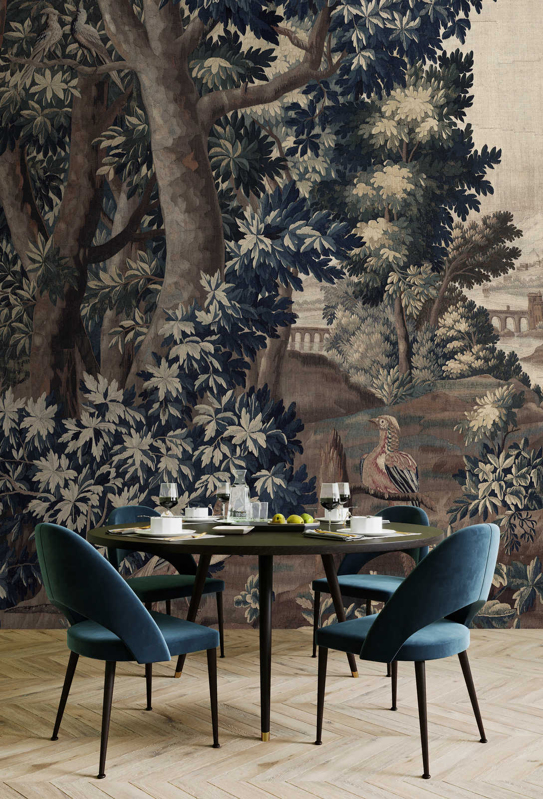 Esszimmer, Esstisch, Mobiliar, Tabelle, Gemälde