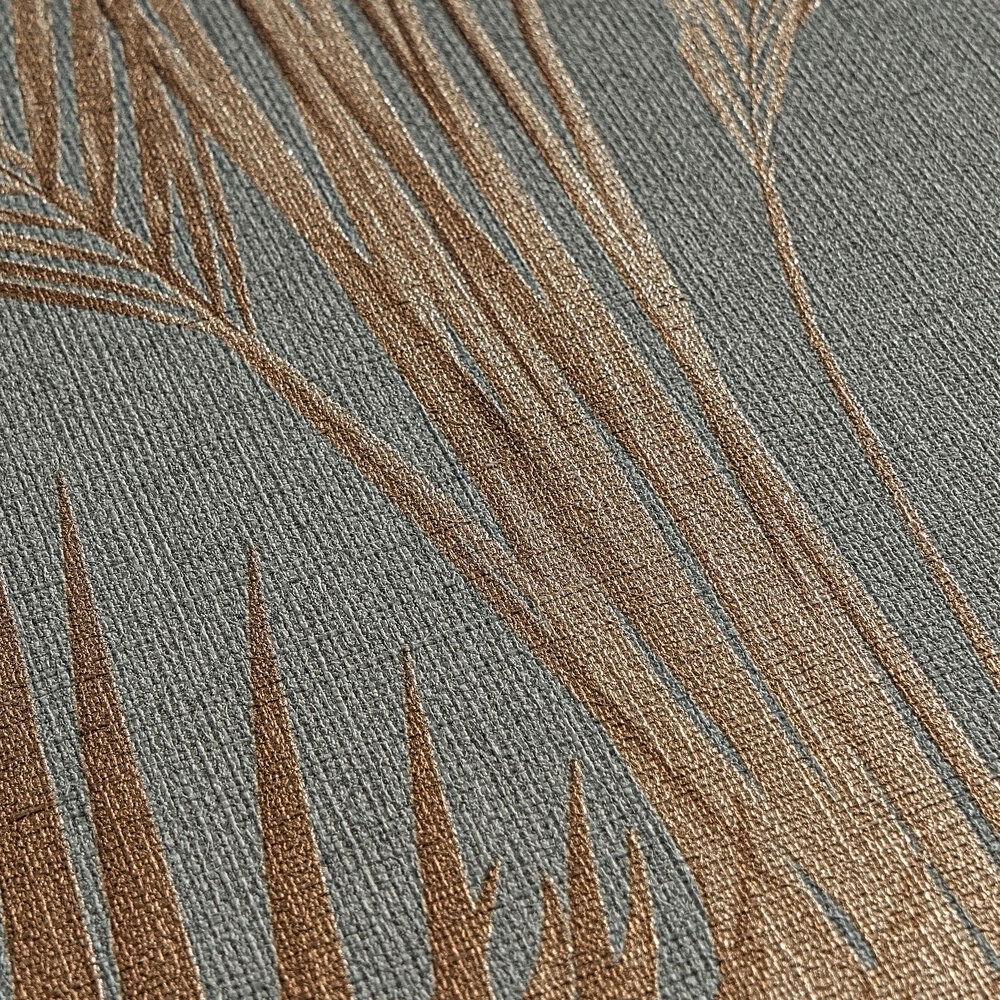             MICHALSKY Vliestapete mit Palmenmuster und metallischen Akzenten in gold – Grau, Rost, Metallic
        