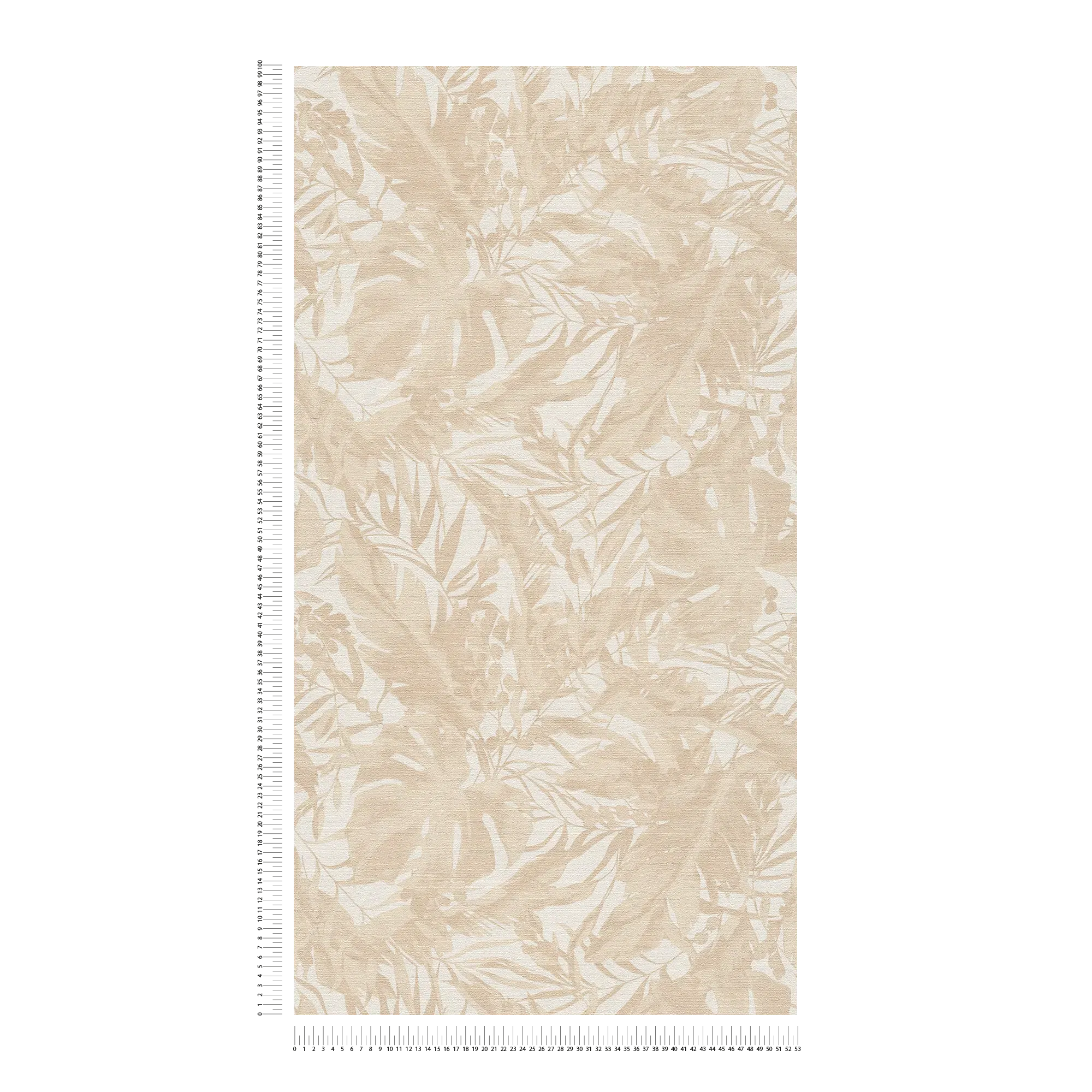             COSMOLiving - Palmenmotiv auf Vliestapete in sanften Tönen mit leichter Struktur – Beige, Creme, Braun
        