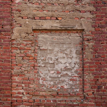 Backstein, Ziegelwand, Fensterlaibung, Mauerwerk, Roter Ziegel