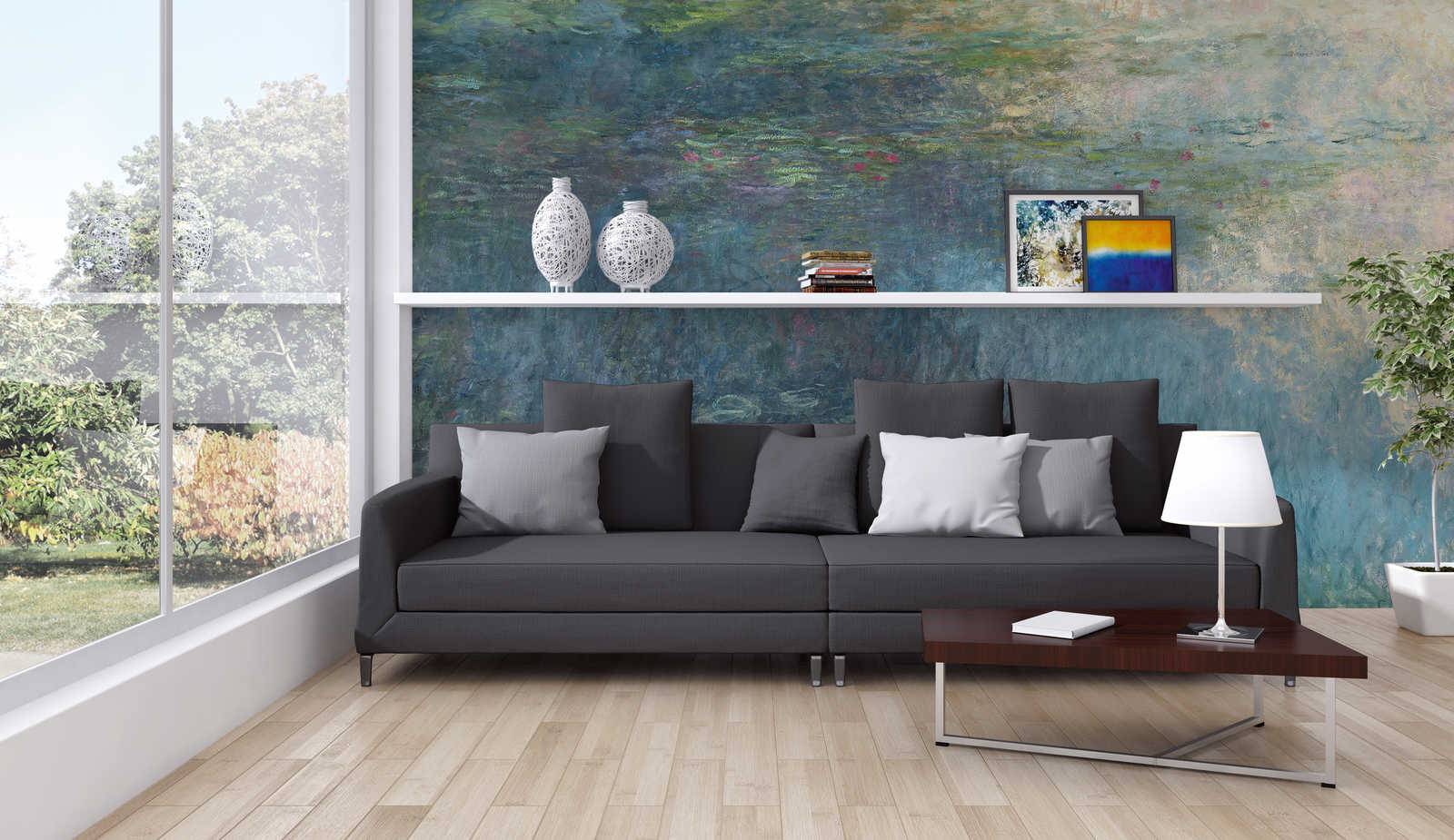             Fototapete "Die Seerosen Die Wolken" von Claude Monet
        