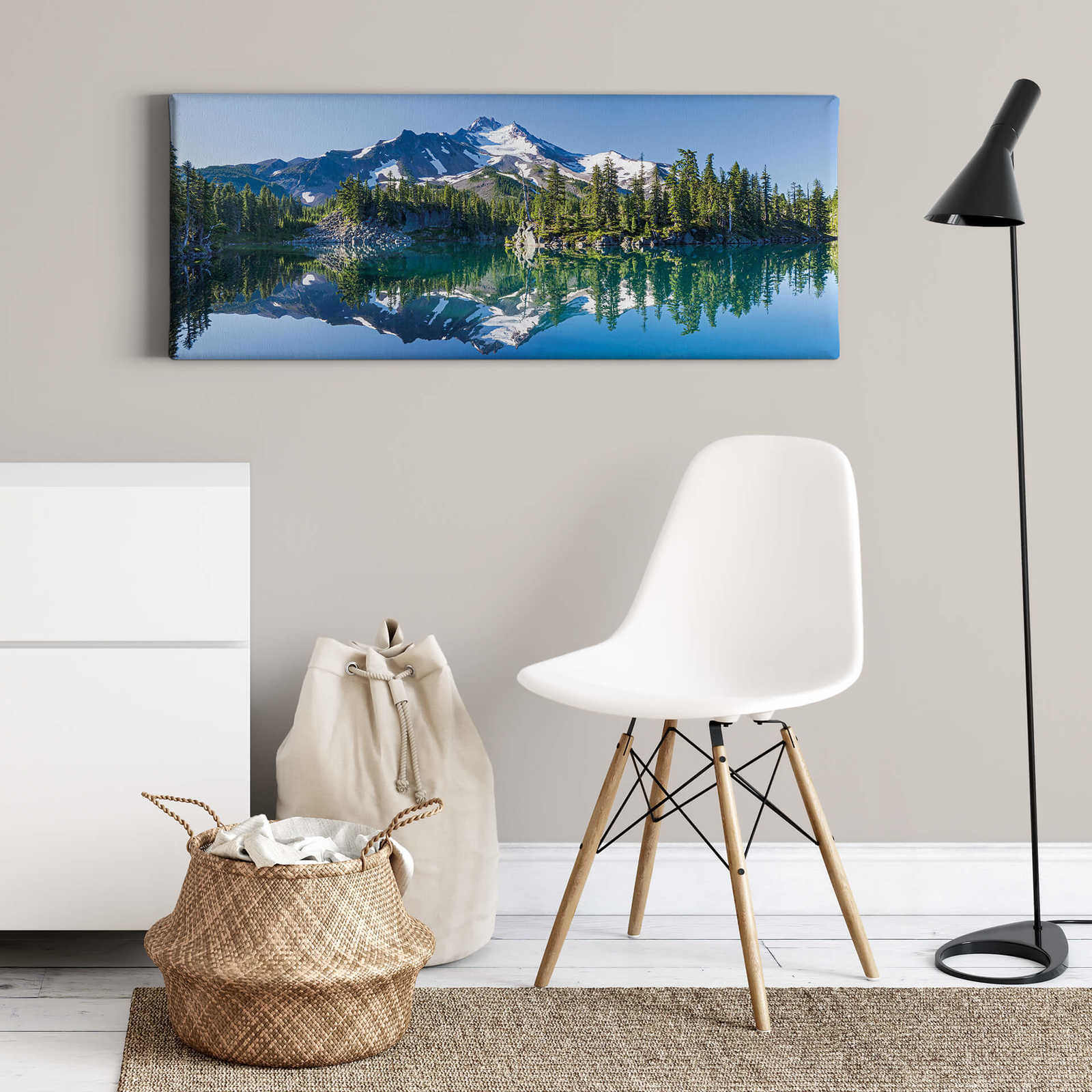 Leinwandbild von einer Berglandschaft – 1,00 m x 0,40 m