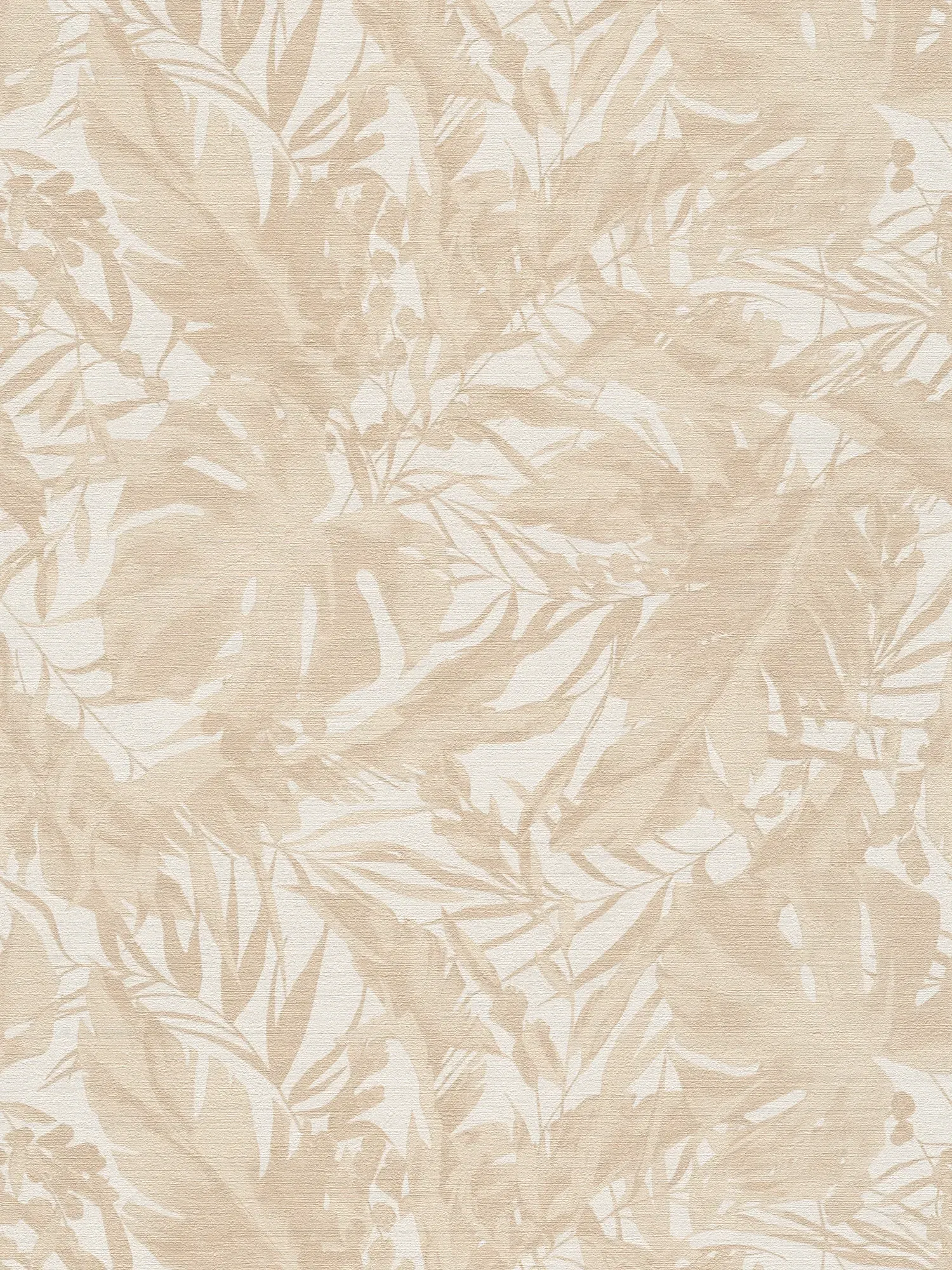 COSMOLiving - Palmenmotiv auf Vliestapete in sanften Tönen mit leichter Struktur – Beige, Creme, Braun