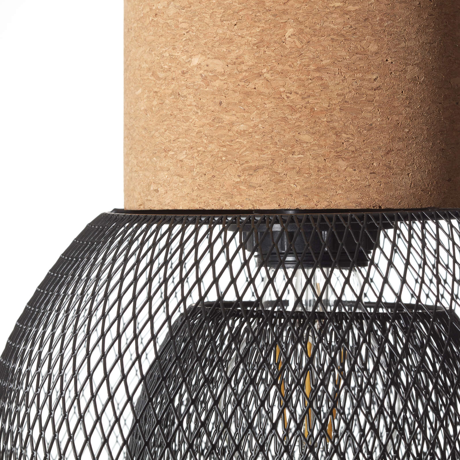             Cork pendant light - Giselle 1 - Black
        