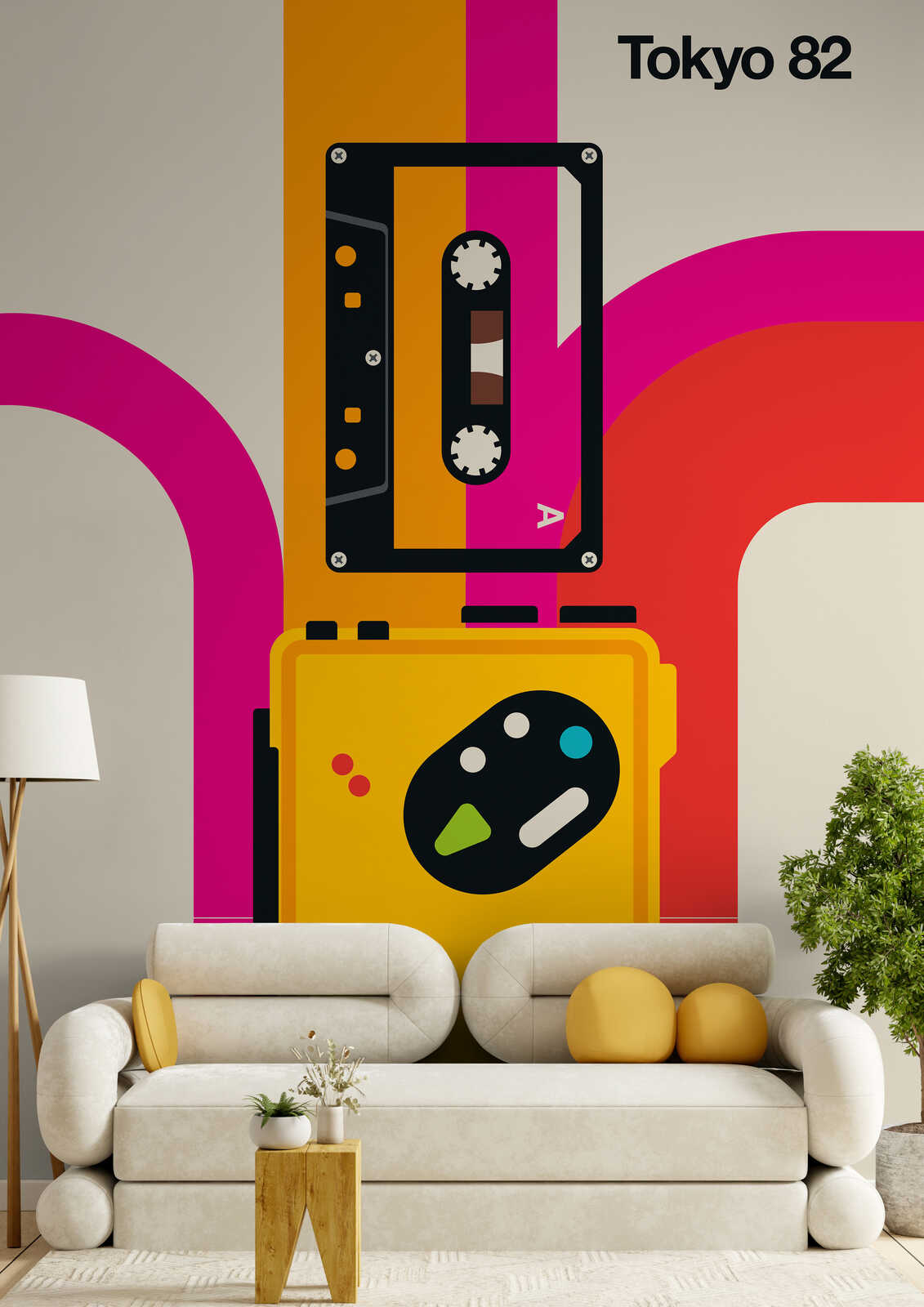 Tape, Kassette, Wandkunst, Wohnzimmer, Grafik