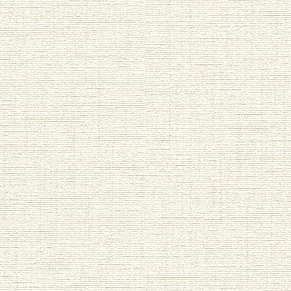             Creme-Weiße Tapete mit Textiloptik & Struktureffekt
        
