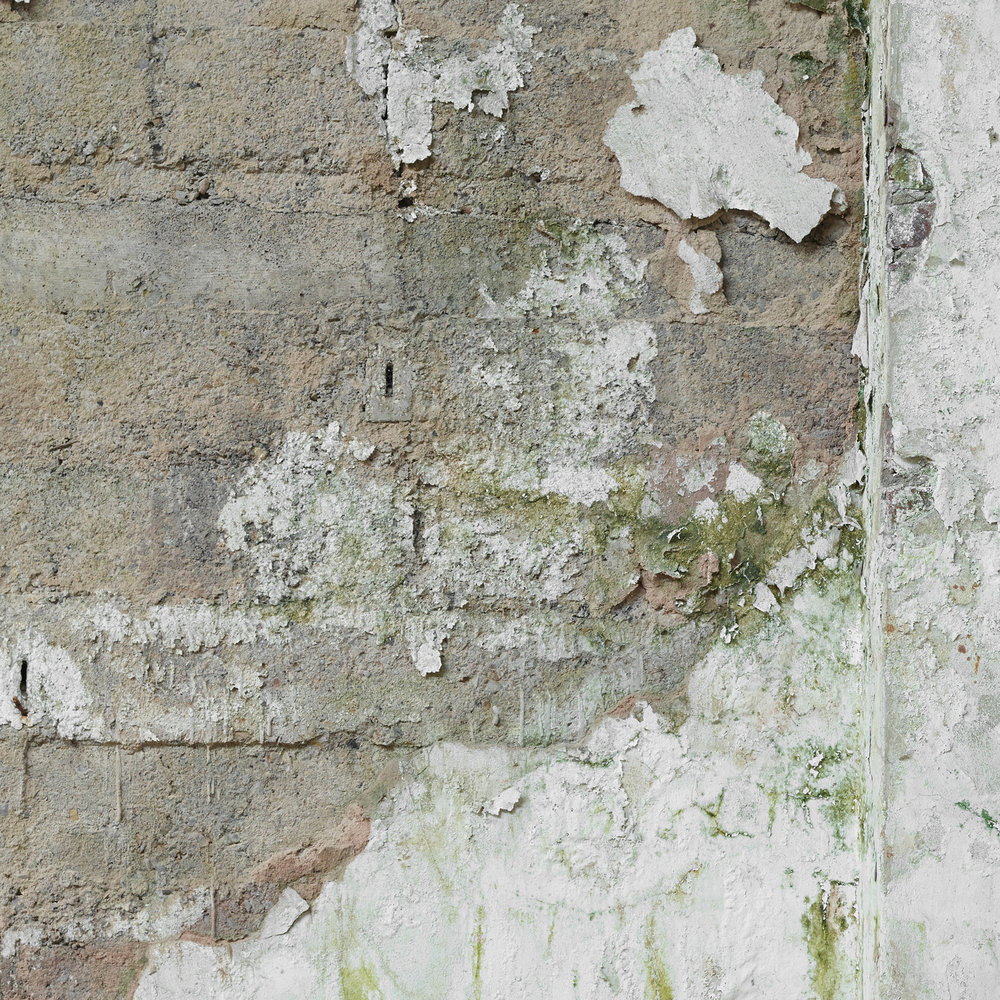             Fototapete verputze Wand mit Säulen und abblätternder Farbe
        