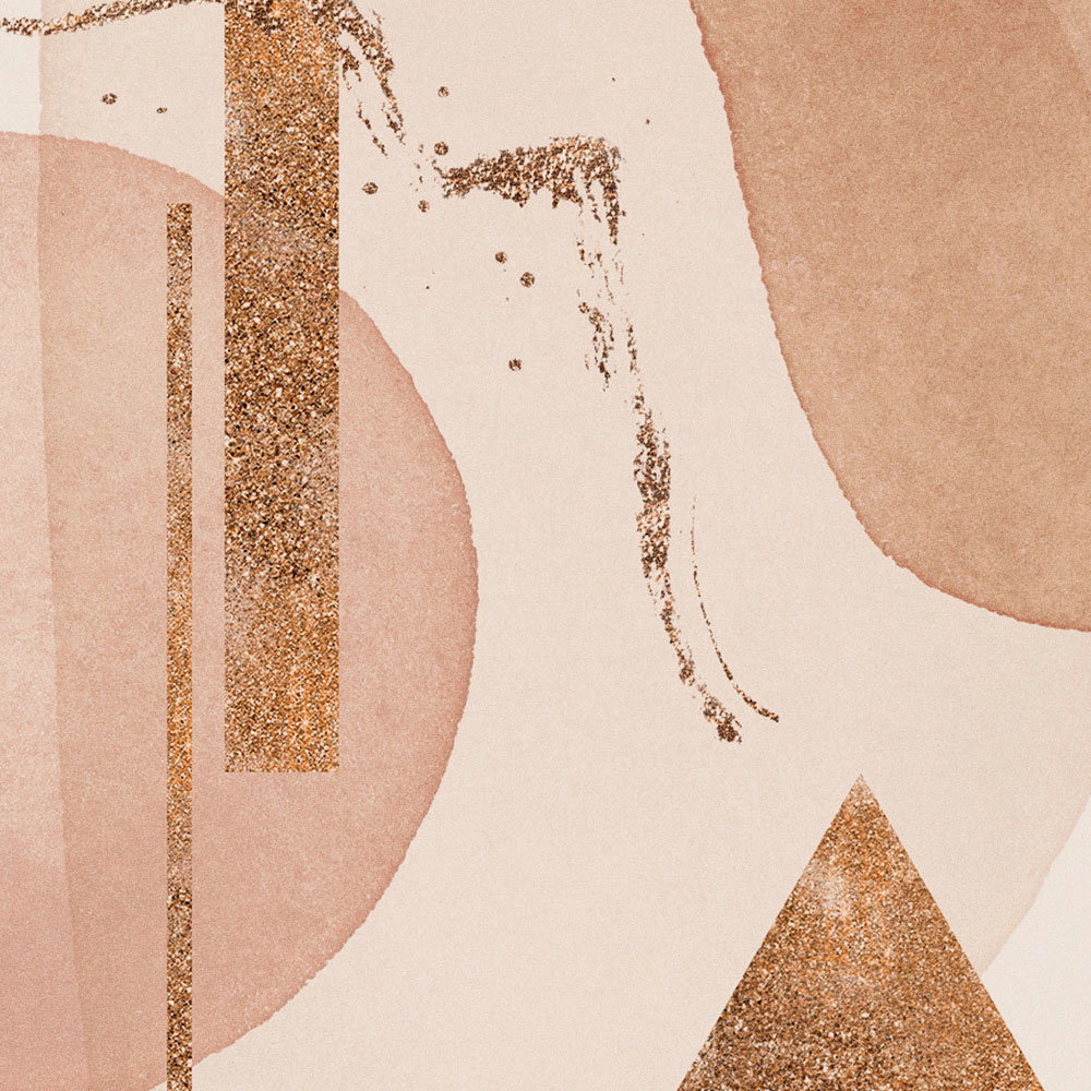             Gold Mine 2 – Beige Fototapete mit Gold Aquarell & abstrakten Formen
        
