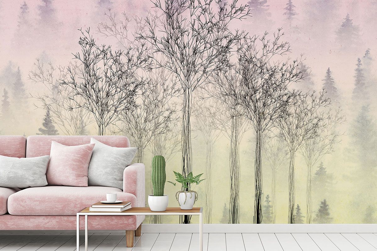 Forrest Mural Papier peint pastel