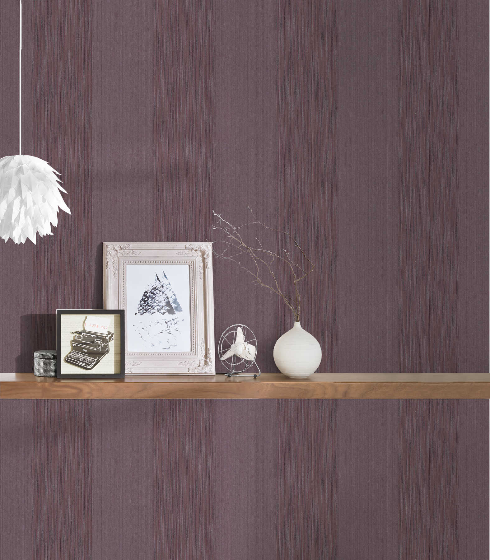 Barocktapete mit Ornamentmuster &amp; Struktureffekt – Lila
