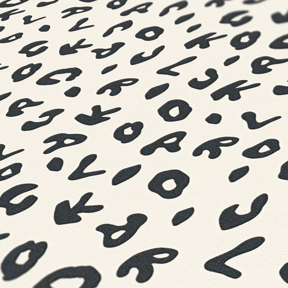             Karl LAGERFELD leopard print style wallpaper - Black, White
        