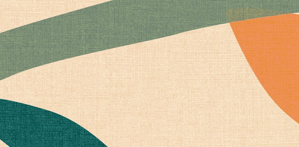             Fototapete mit Blattmuster abstrakt – Blau, Bunt – Strukturiertes Vlies
        