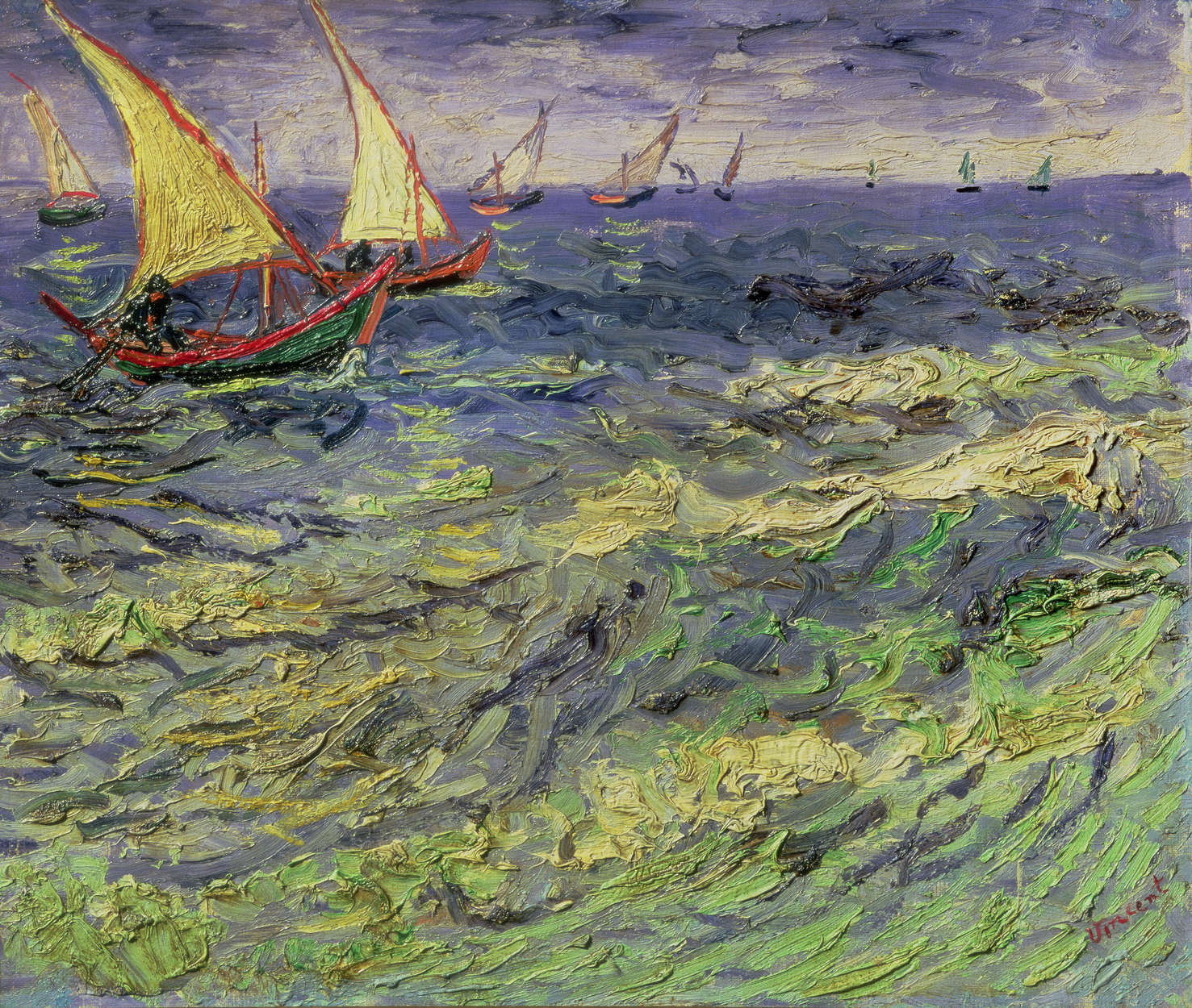             Fototapete 'Seelandschaft bei Saintes-Maries ' von Vincent van Gogh
        