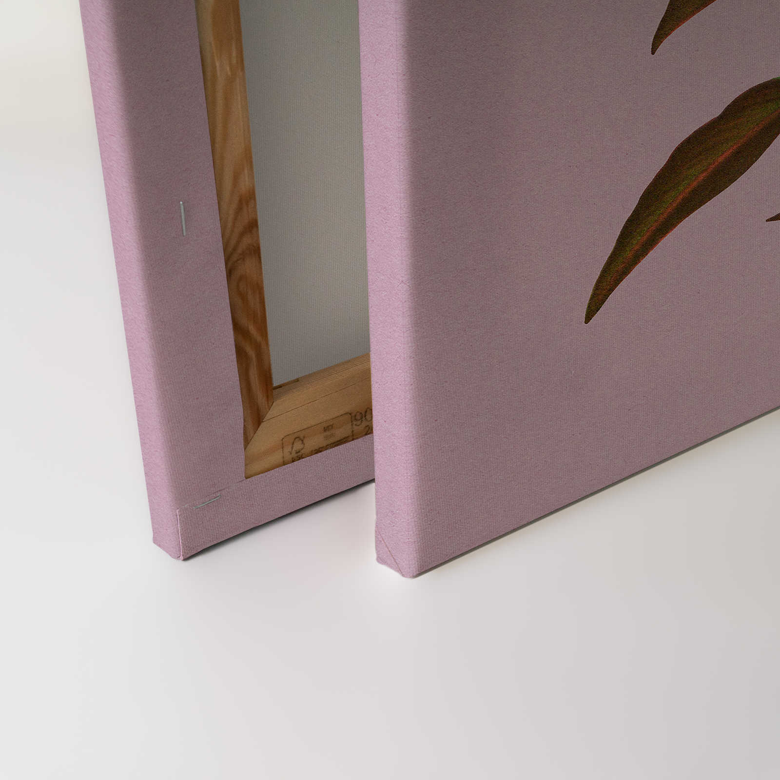             Leaf Garden 3 - Blätter Leinwandbild Rosa mit tropischem Farnblatt – 0,90 m x 0,60 m
        