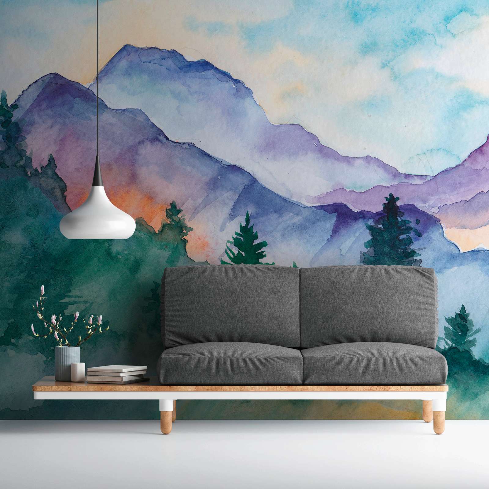 Berg, Wandbild, Landschaft, Sofa, Wohnzimmer