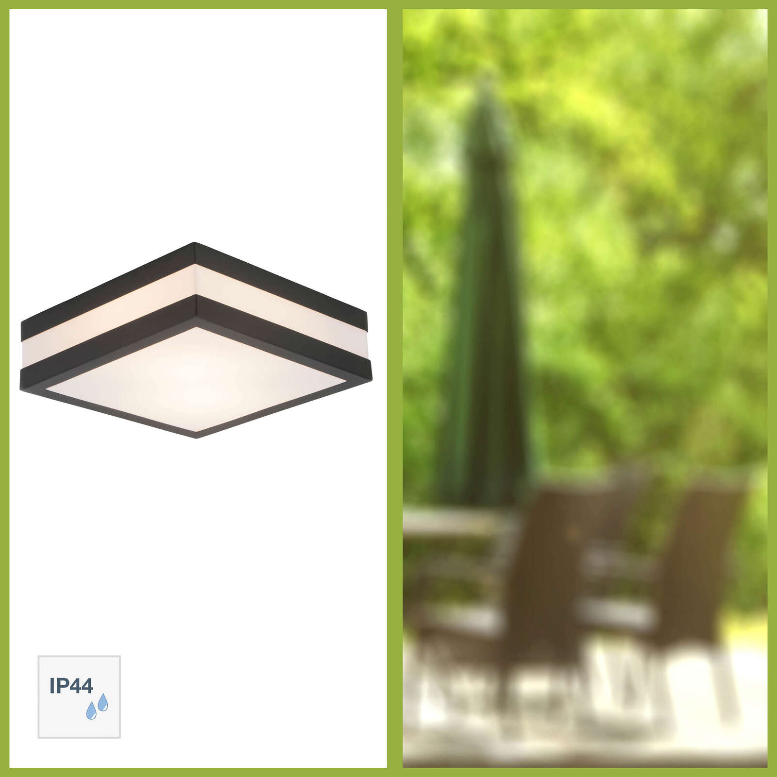             Applique murale d'extérieur en métal - Leonora - Noir
        