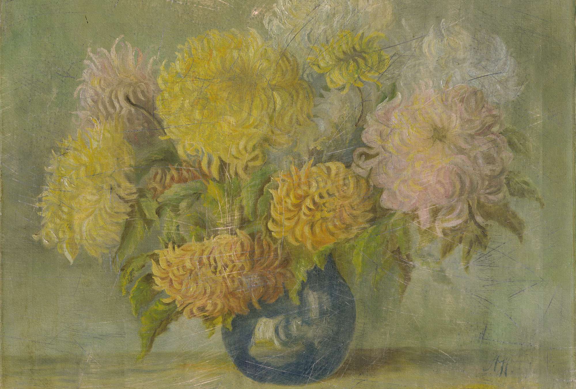 Blumen, Stillleben, Vase, Gelb, Rosen