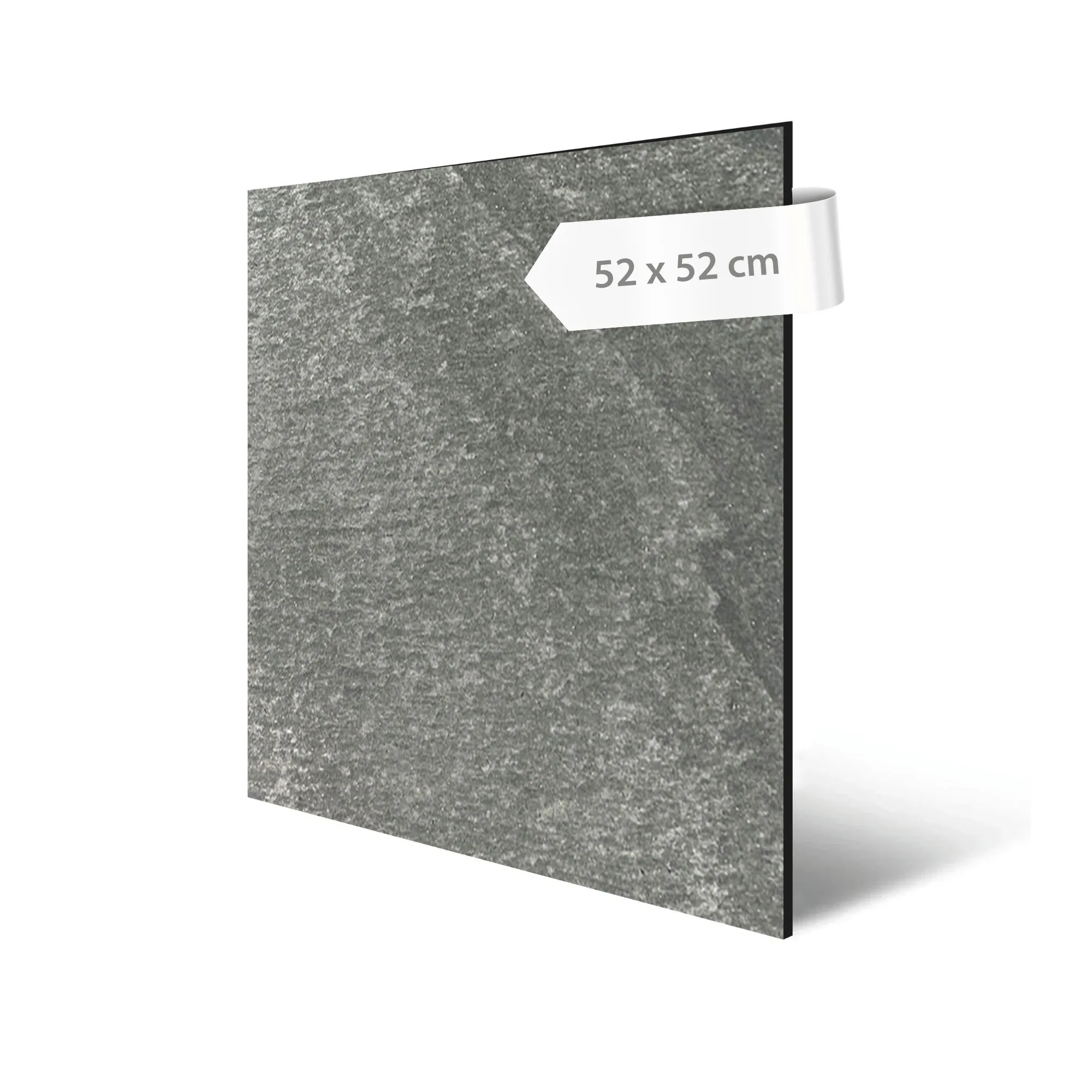 Real stone wall panels with a slate-effect finish in grey, 52 x 52 cm – anthracite, grey
