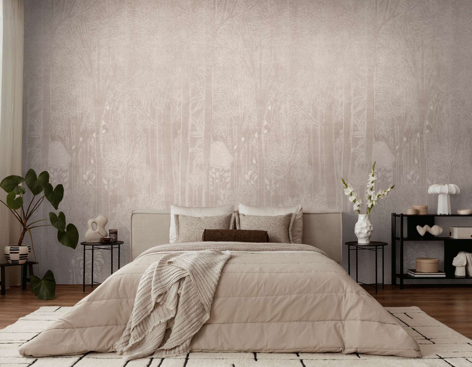 bettwäsche, betten, kuscheldecke, tapete, wohnzimmerdeko