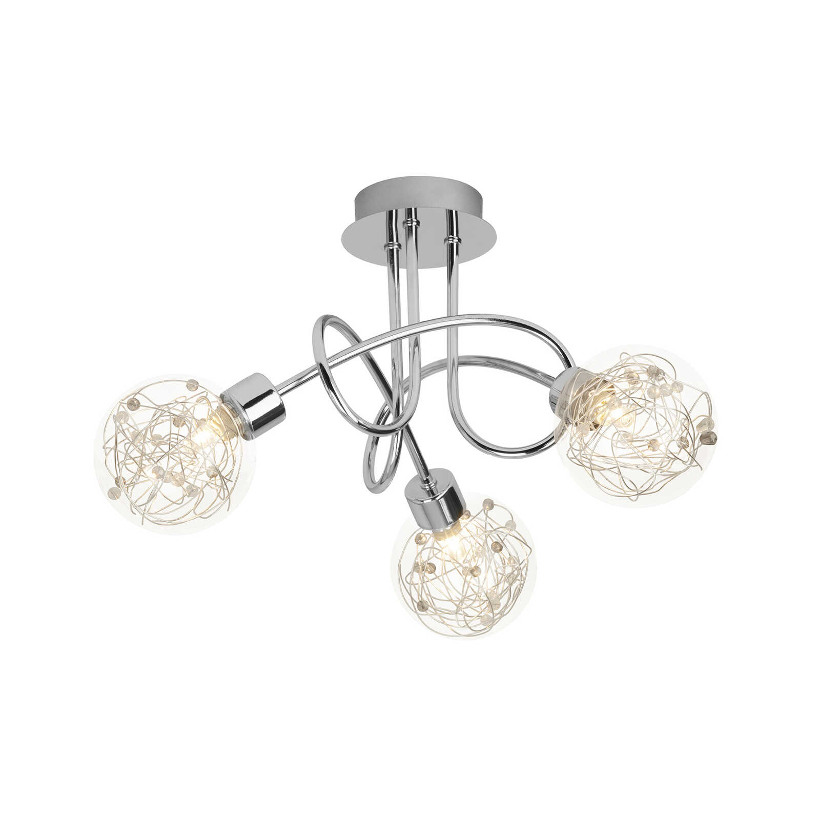         Glass ceiling light - Jule 1 - Metallic
    