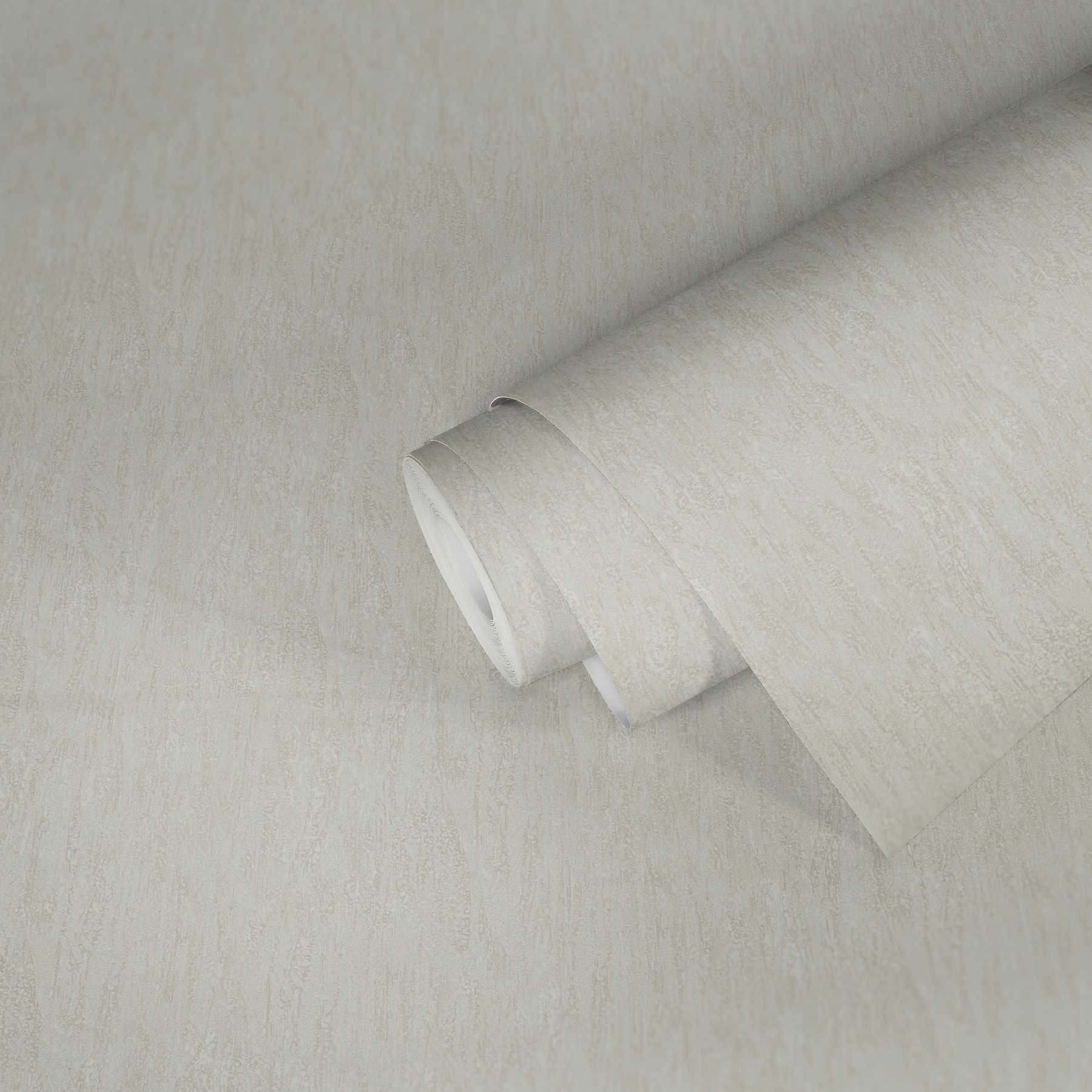 Strukturtapete mit natürlichem Prägemuster in Uni – Creme