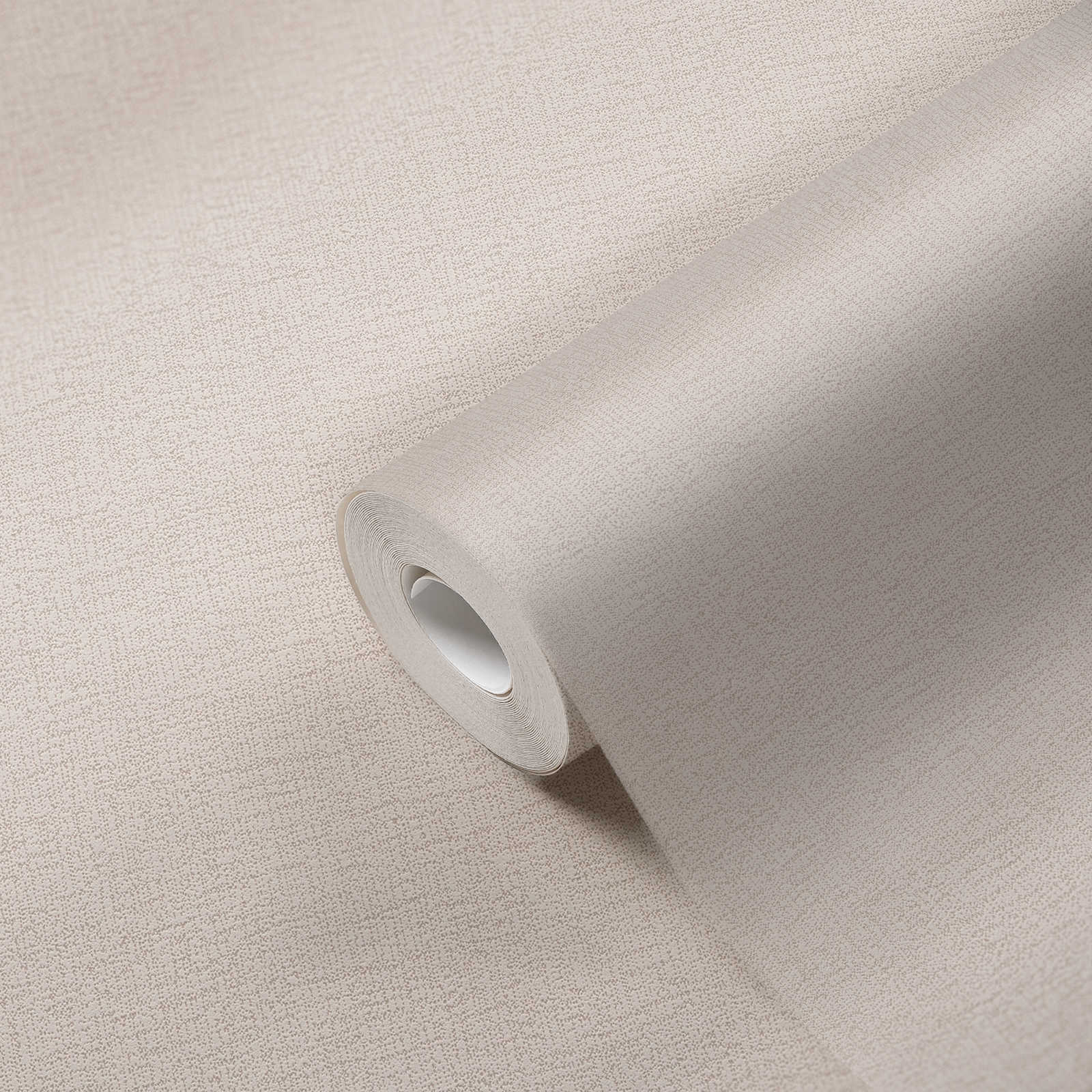             Tapete Hellbeige Leinenoptik mit Strukturmuster – Beige
        