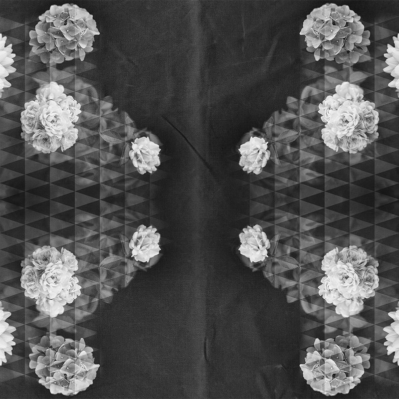 Blumen, Blumen, Blumenkontrast, Schwarzweiß, Kleid-Design