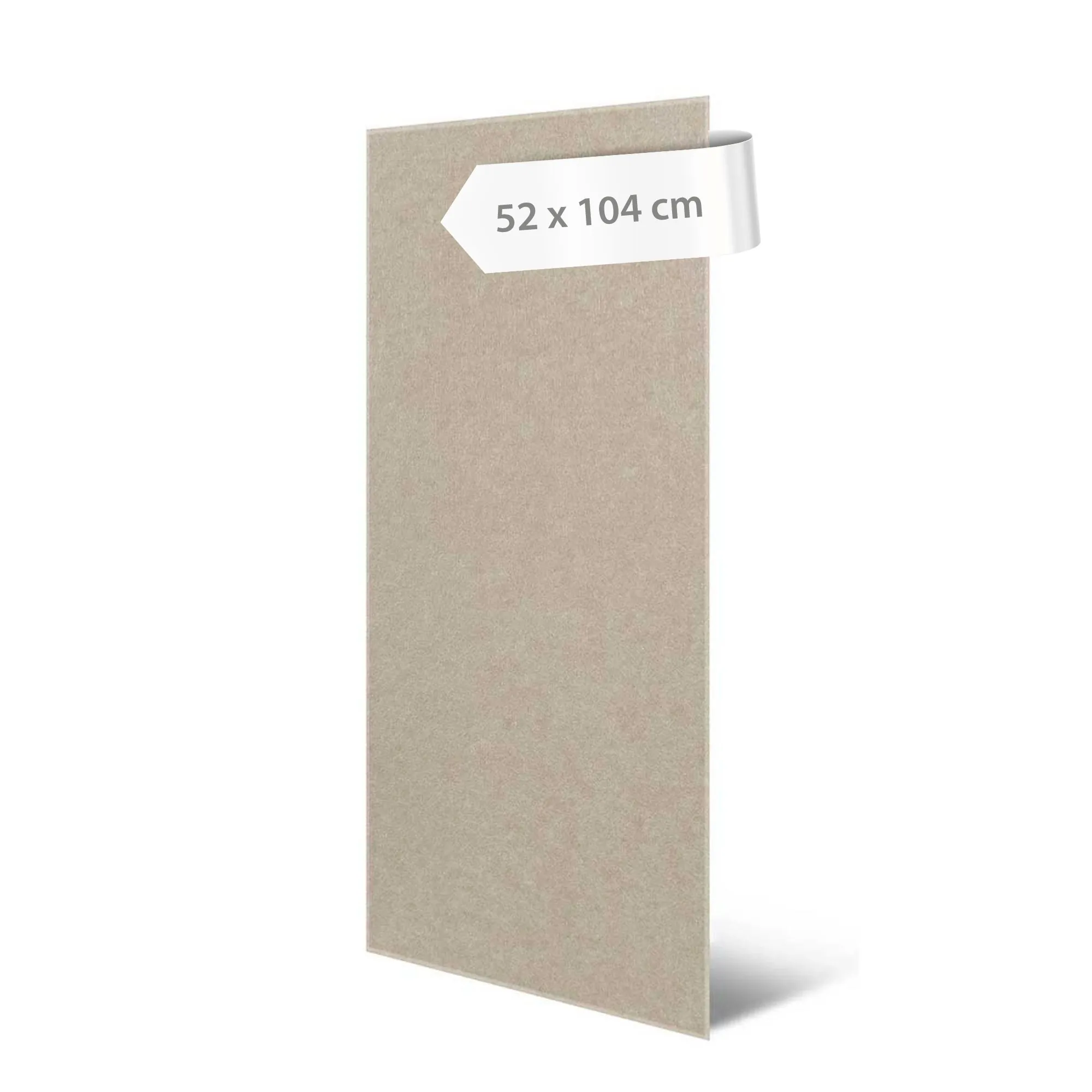 Akustik-Wandpaneele aus rPET-Filz einfarbig 52 x 52 cm - Beige