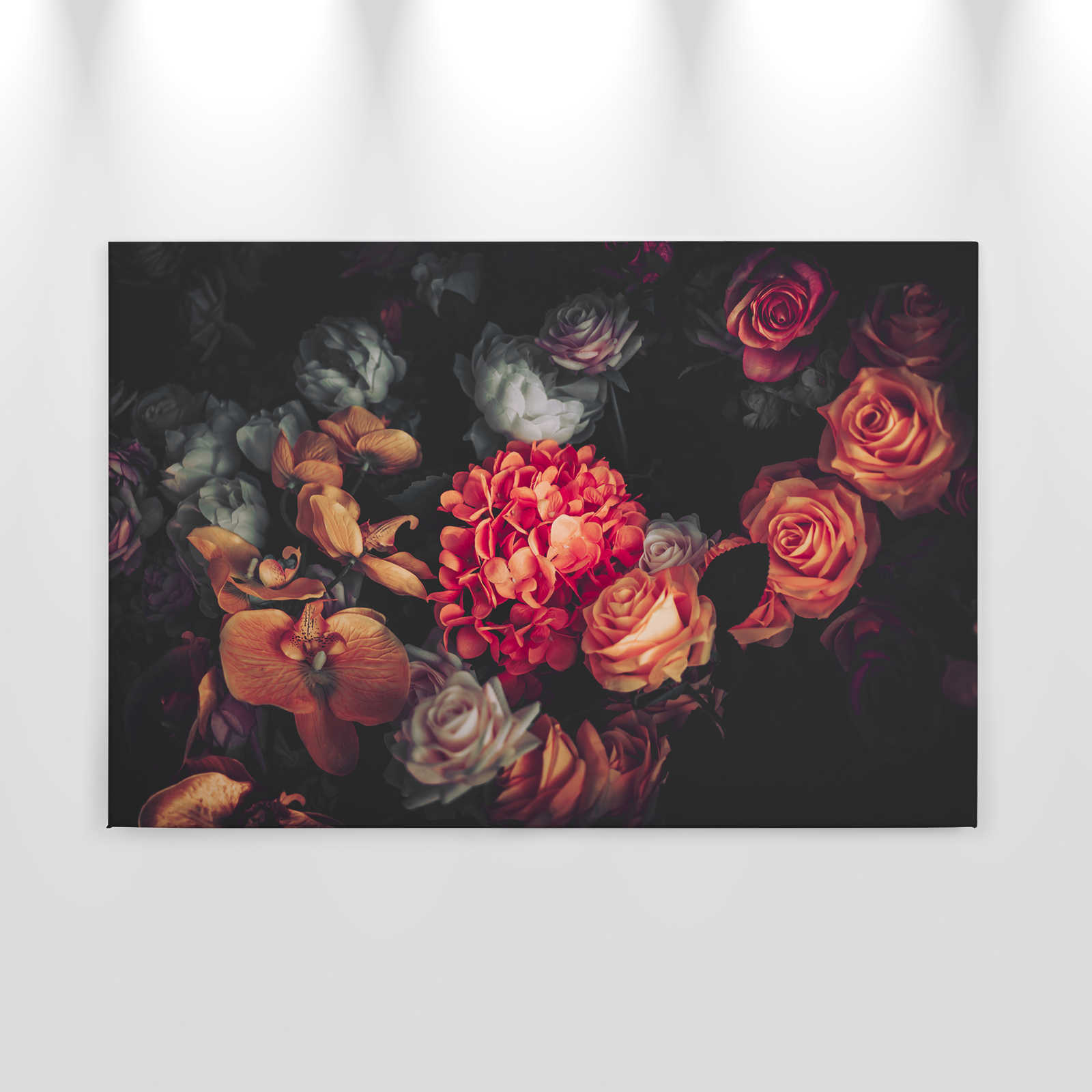 Rosen Blumenstrauß Leinwand – 0,90 m x 0,60 m