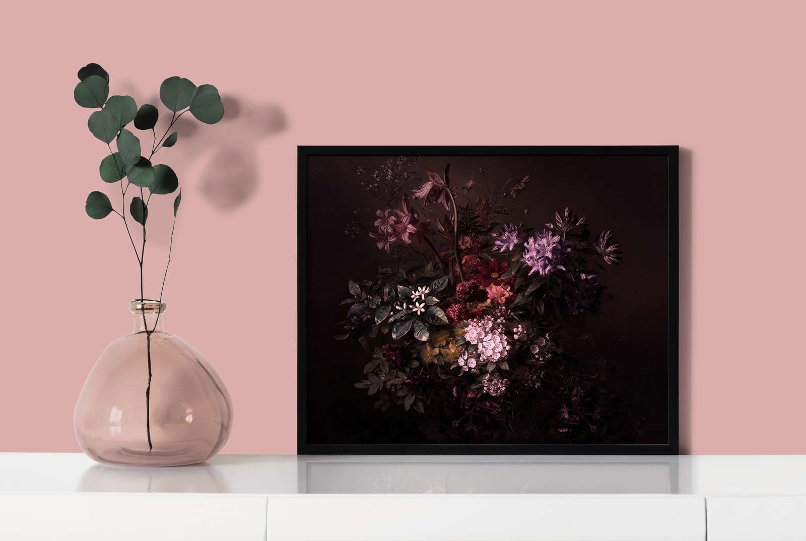 Bild, Blumenstrauß, Florales Wandbild, Druck, Rahmenloser Druck