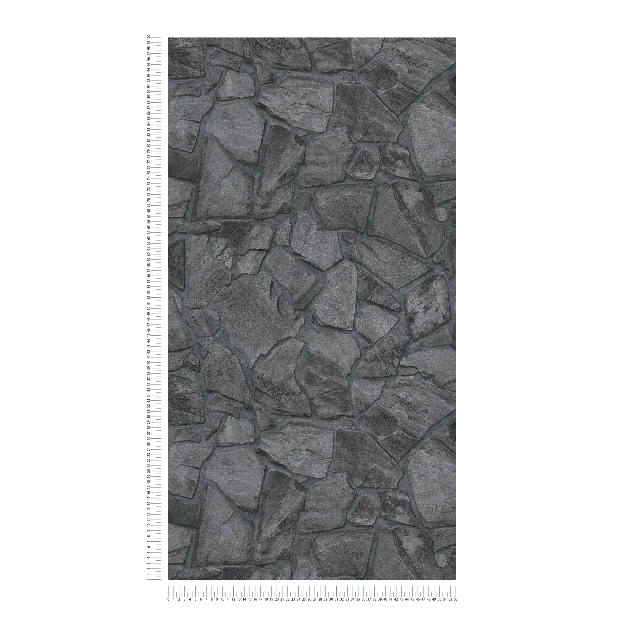 Tapete mit schwarzer Natursteinoptik