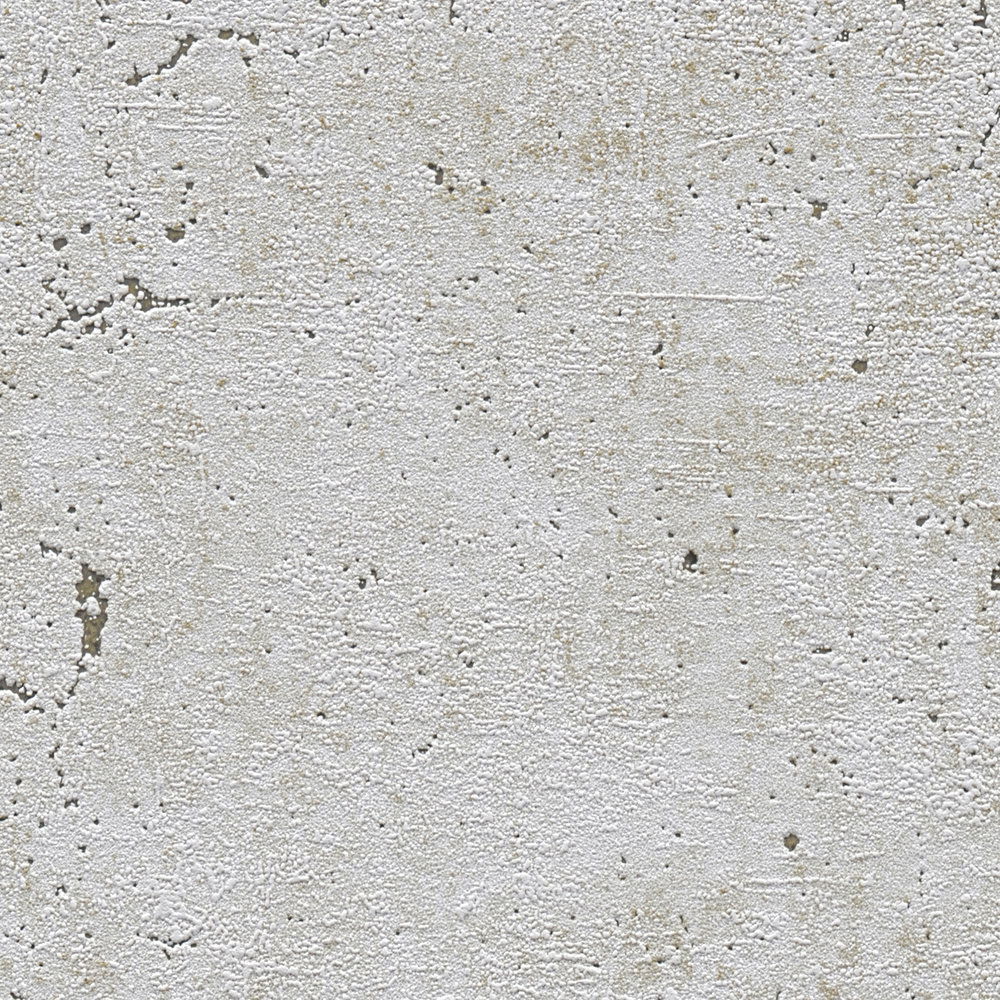             Behang met betonlook, optische barsten en poriën - Grijs
        