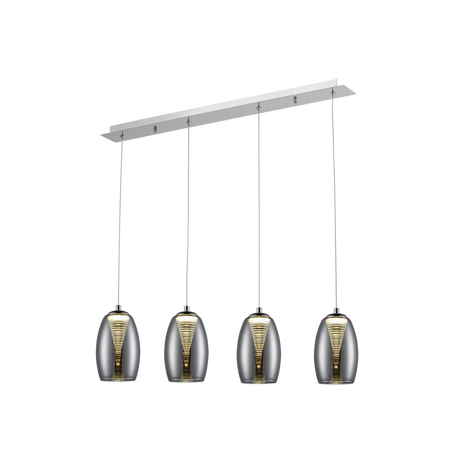         Glazen hanglamp - Linn 2 - Grijs
    