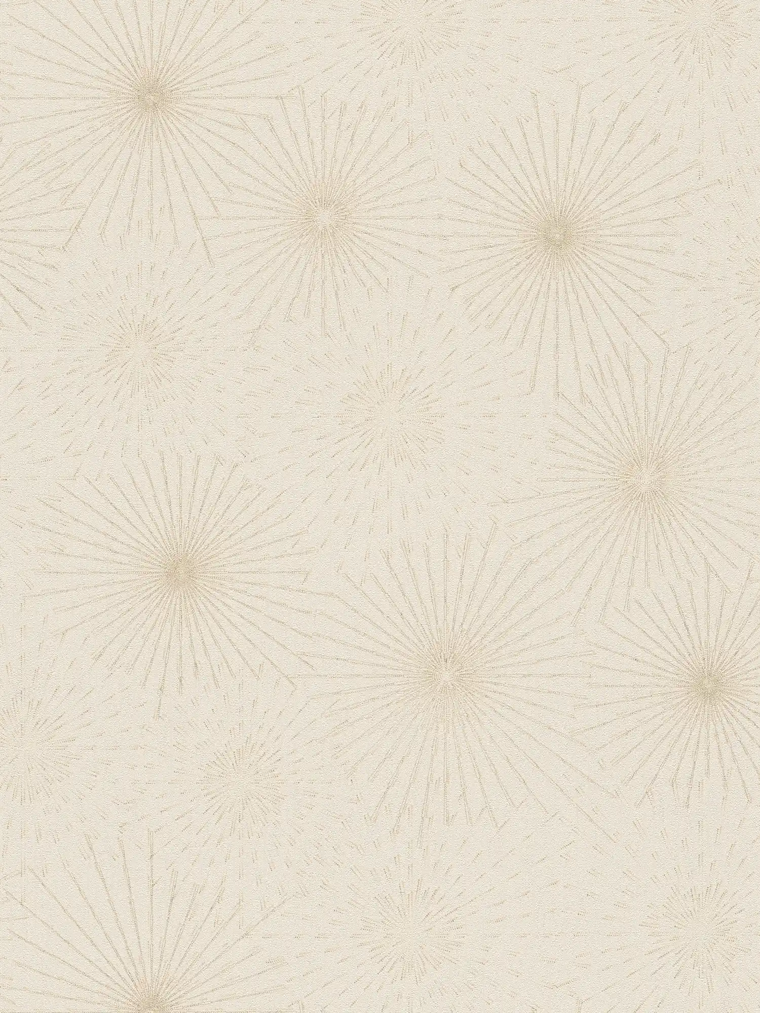         Designbehang met jaren 50 retromotief - crème, metallic
    