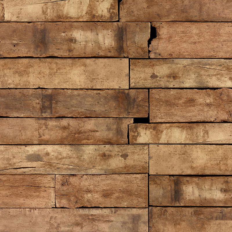         Rustikale Holzdekor Fototapete – Vliestapete in 3D Optik mit Holzplanken Look – Braun
    