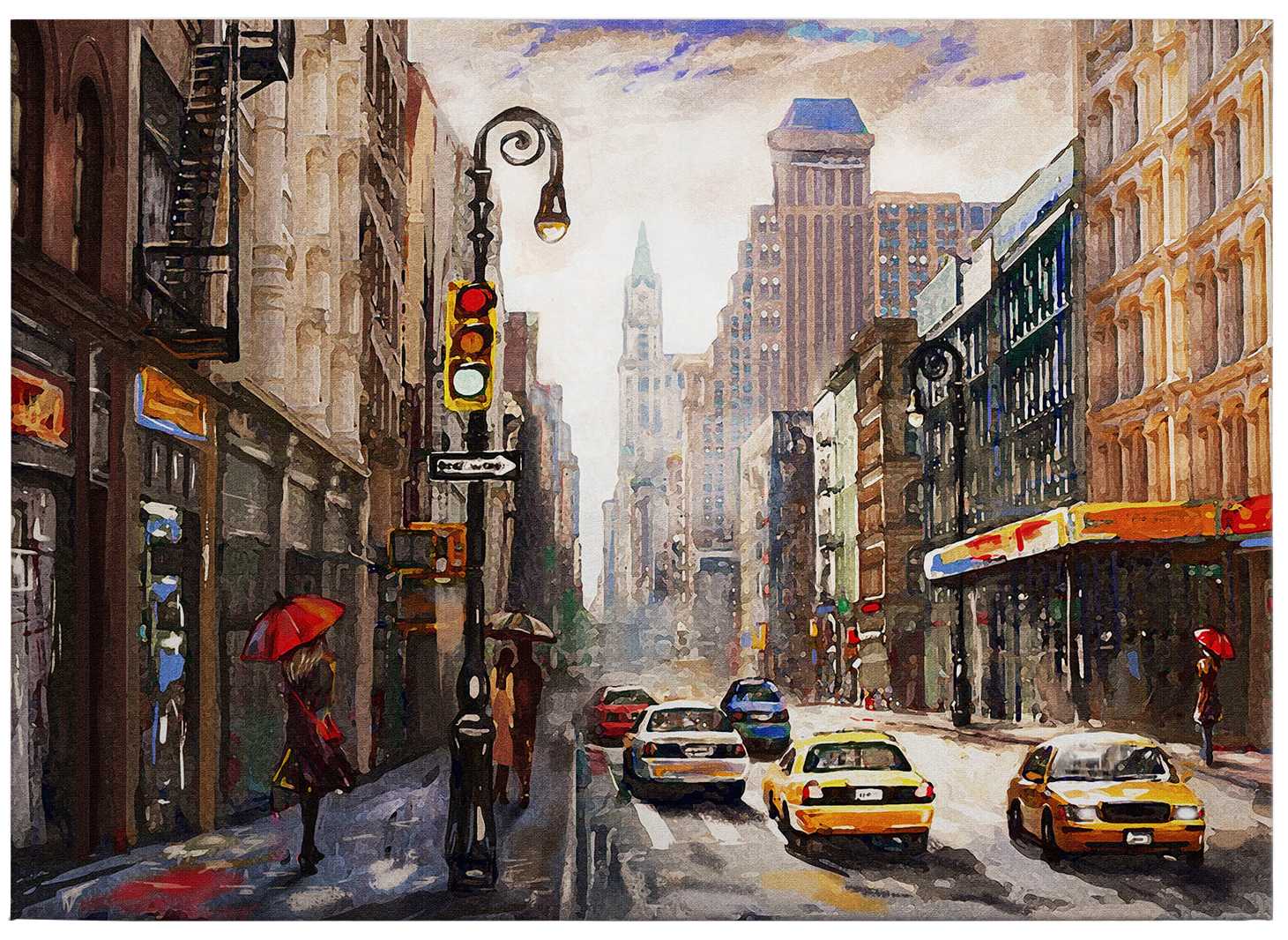 Tableau Toile New York - Impression Sur Toile Intissé - NEUF - Murando D-B-0069-b-n