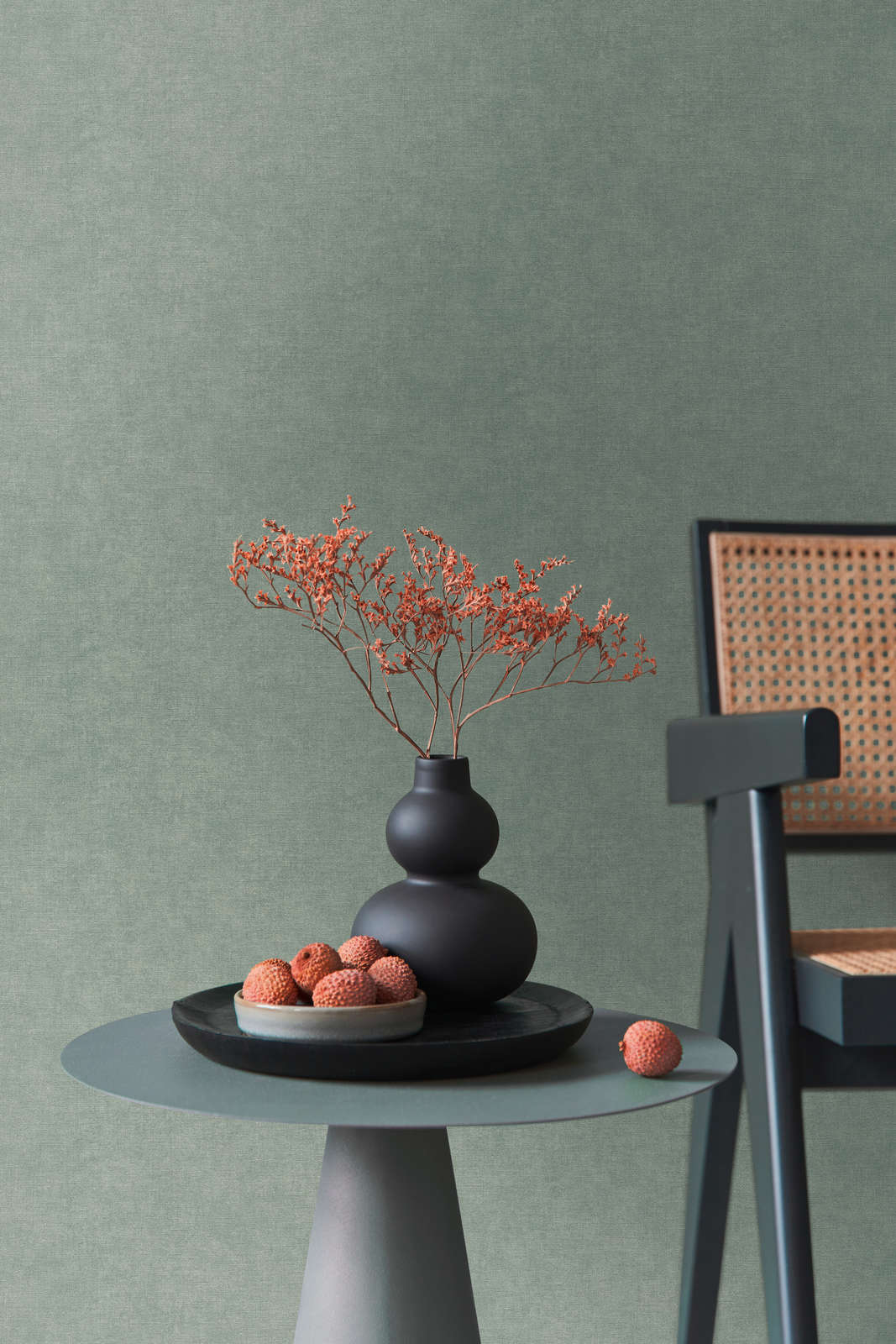 vase, tisch, deko, beeren, stuhl