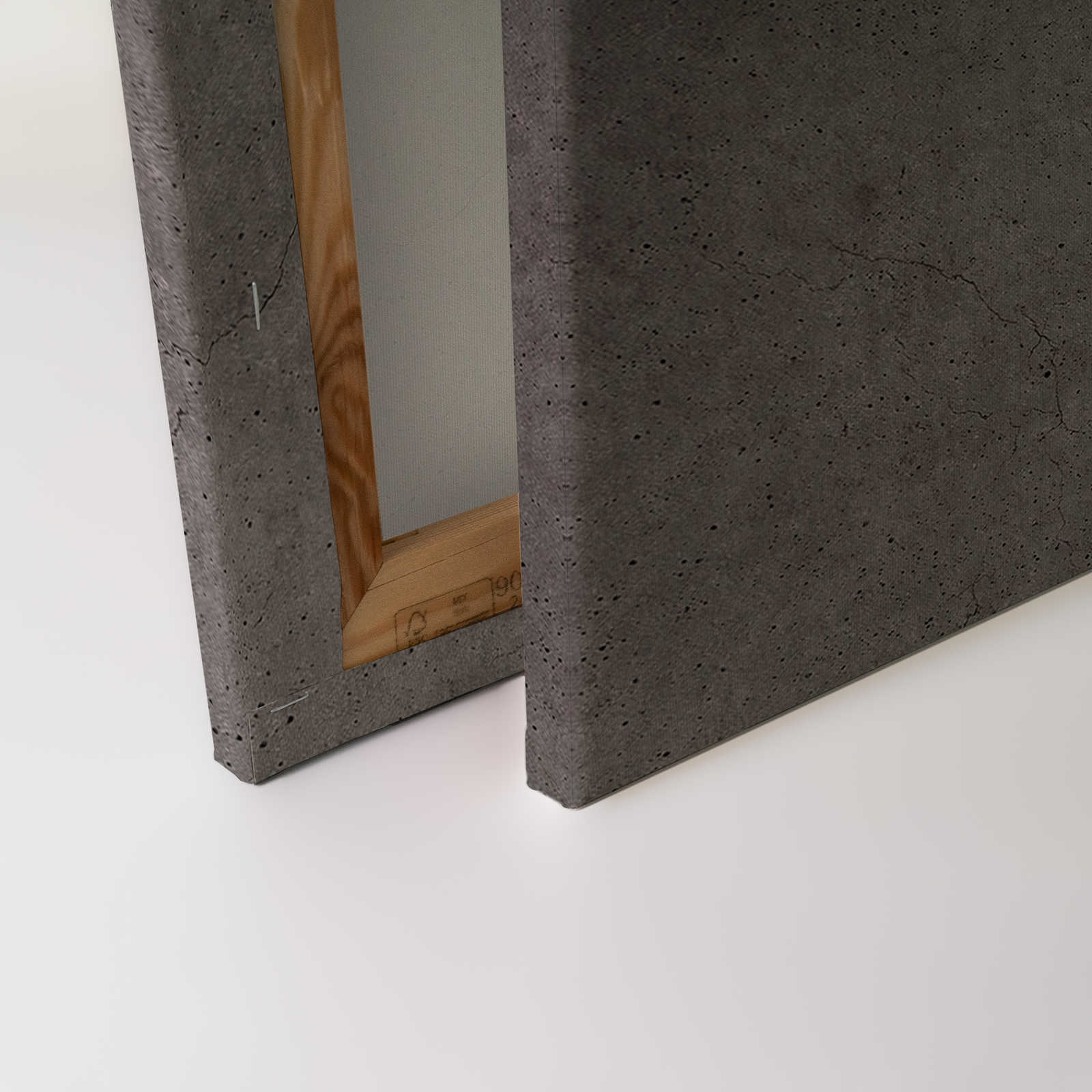 Relief 1 - Leinwandbild in Beton Struktur eines Blütenrelief – 0,90 m x 0,60 m