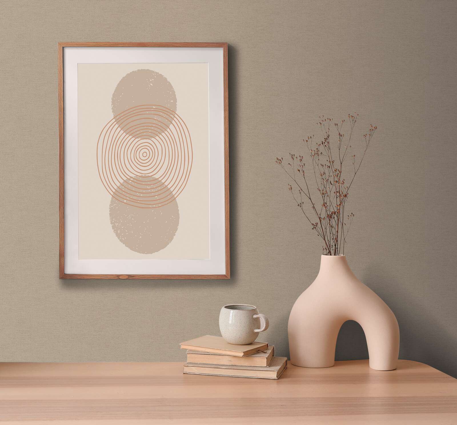 kunstprint, geometrisch, kreise, abstrakt, rahmen
