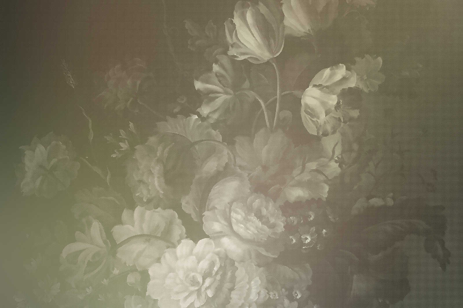 Dutch pastel 4 - Leinwandbild kunstvoller Blumenstrauß Dutch Stil – 0,90 m x 0,60 m
