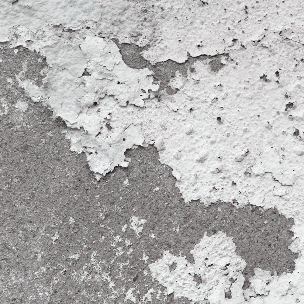             Industrial Design Fototapete – Vliestapete in 3D Optik mit verwitterter Betonwand – Grau, Weiß
        