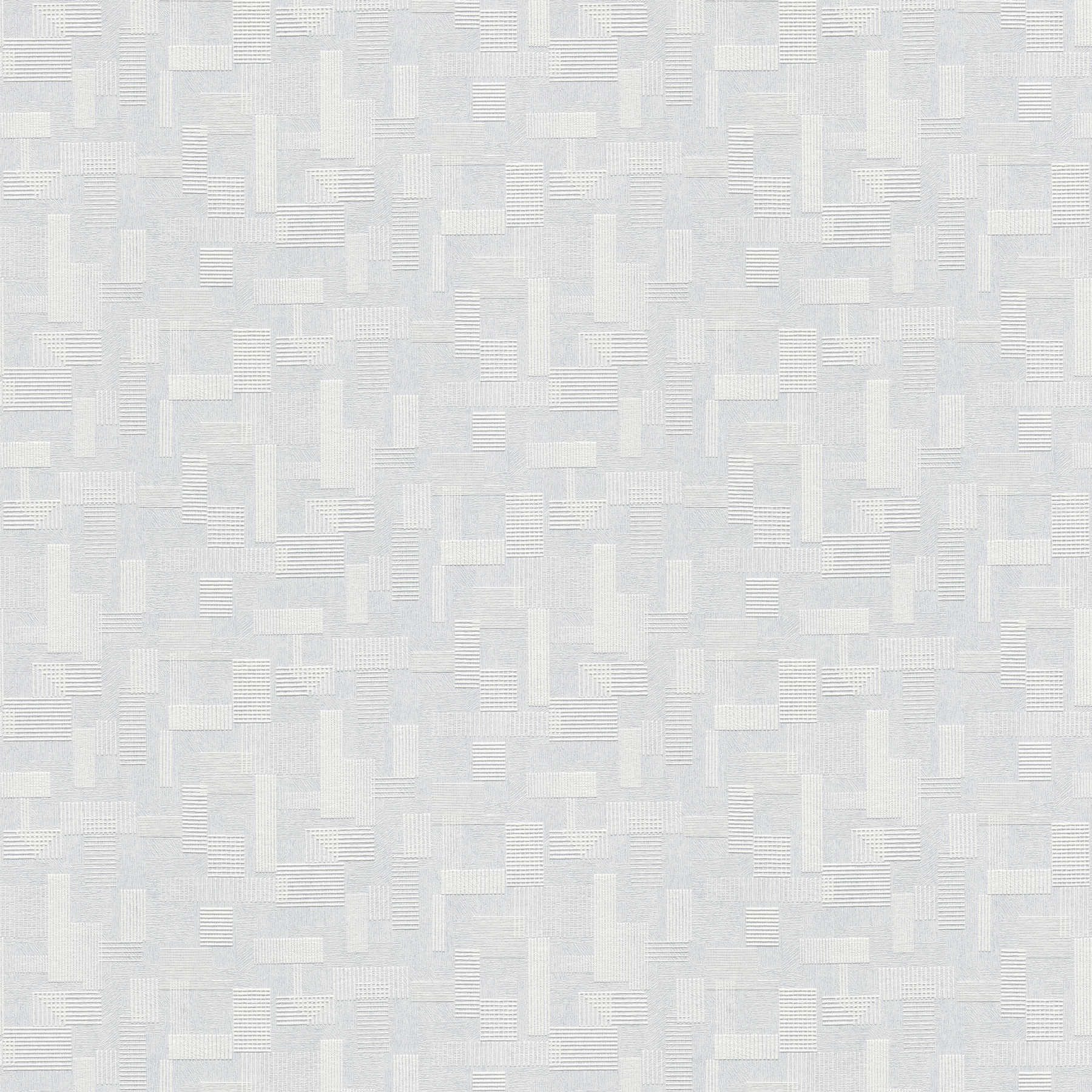         Retro behang met geometrisch design en 3D effect - wit
    