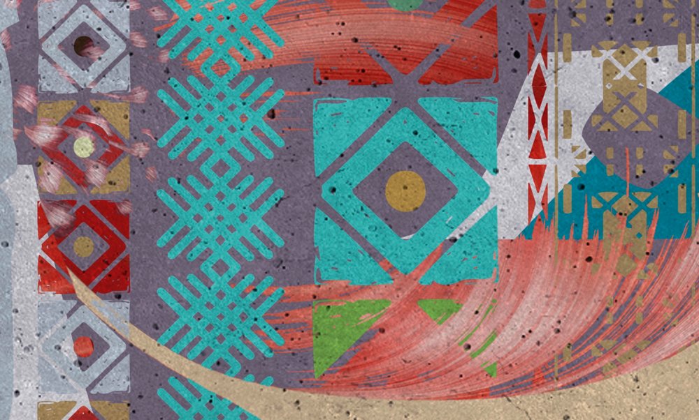             Fototapete Vögel und Pflanzen Muster – Creme, Grün
        