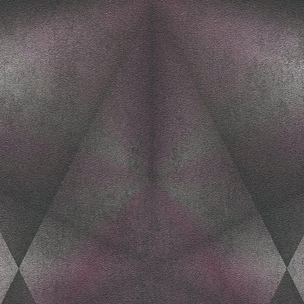             Design Tapete mit Betonoptik & Grafikmuster – Lila, Grau, Schwarz
        