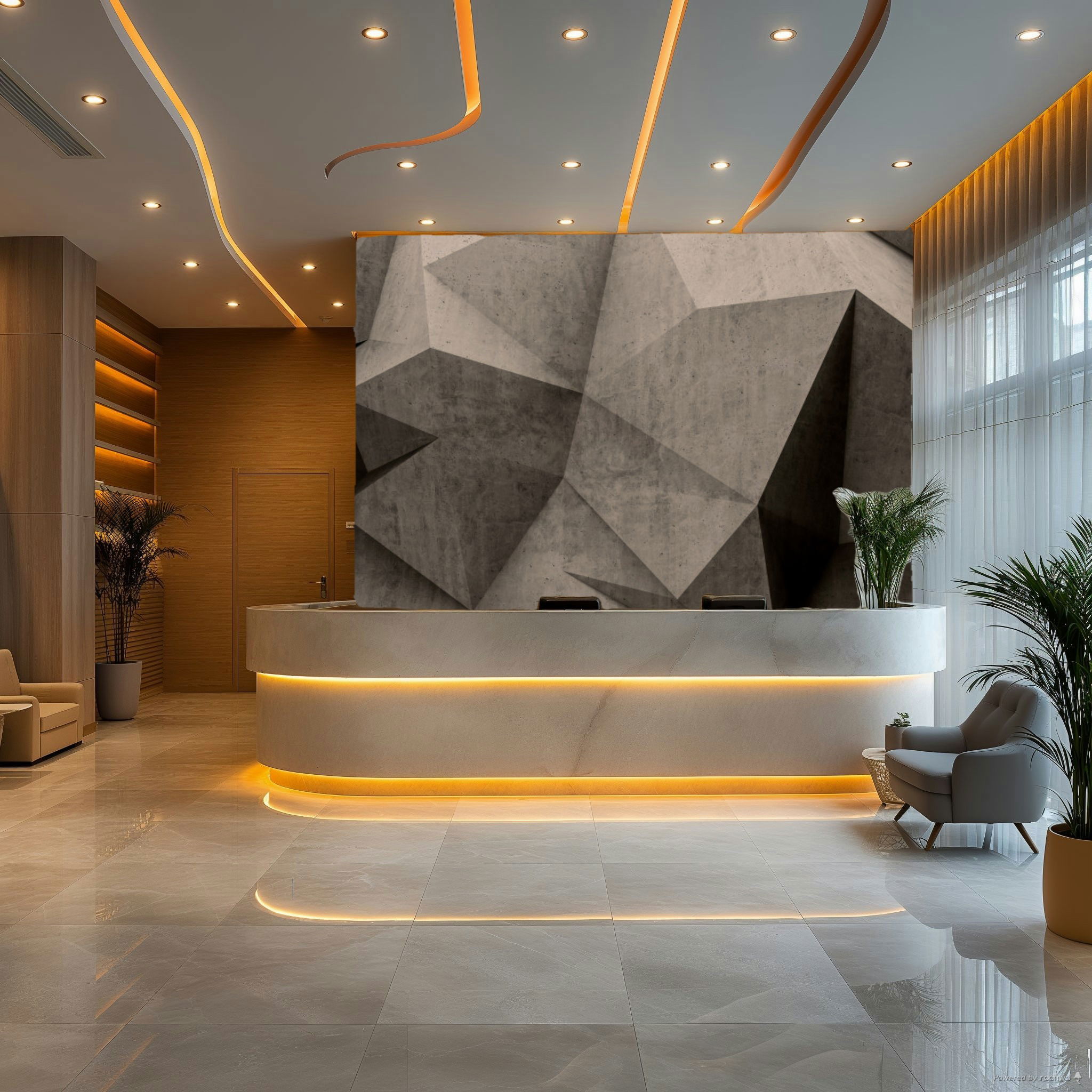 Gebäude, Foyer, Drinnen, Fußboden, Pflanze