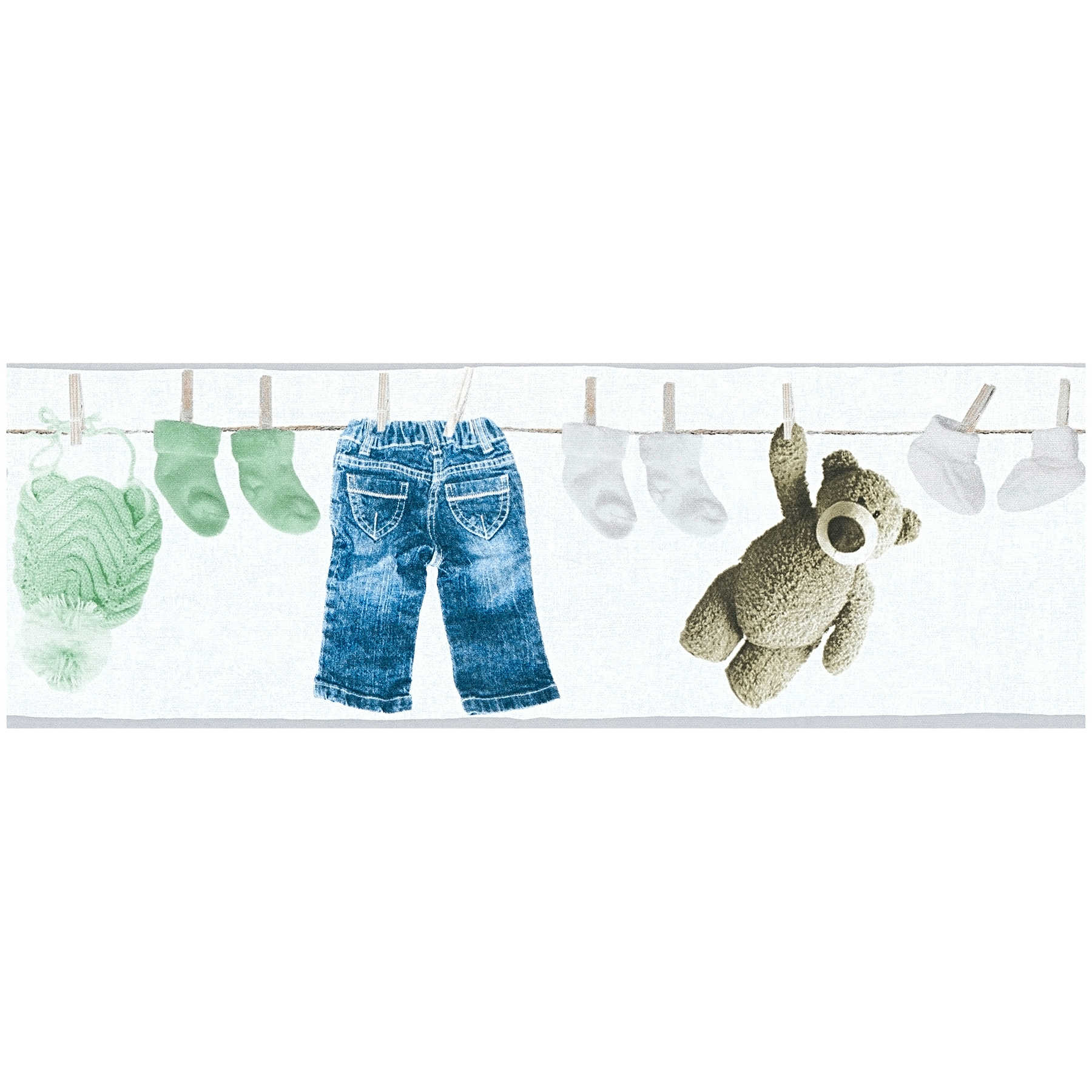         Behang rand kinderkamer babydecor - crème
    